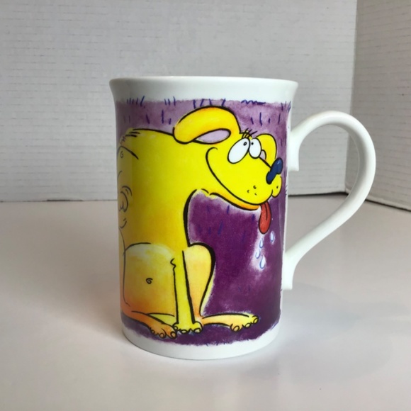 VTG Duchess Fine Bine China Whimsical Scratching Dog Mug - Picture 7 of 8